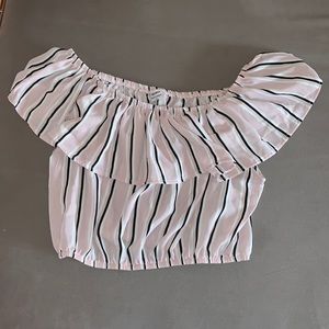 Striped Pink Crop Top